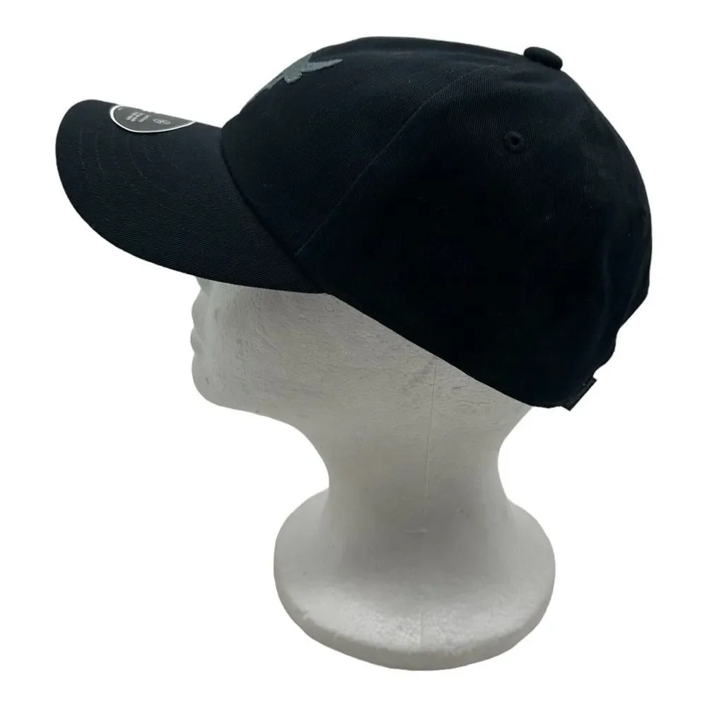 NWT Under Armour Project‎ Rock Black Bull Logo Stretch Fit Youth Kids Hat Cap OS